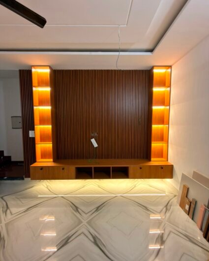 LCD panel design for modern living room