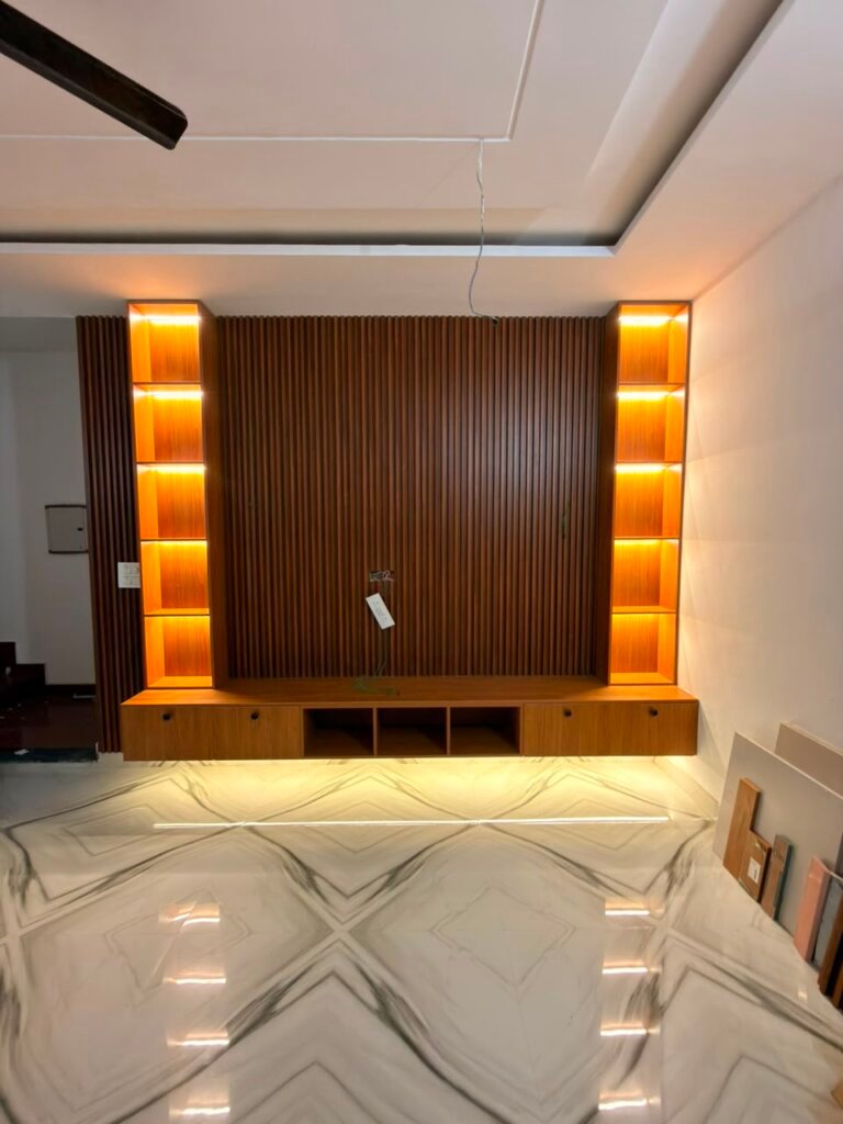 LCD panel design for modern living room