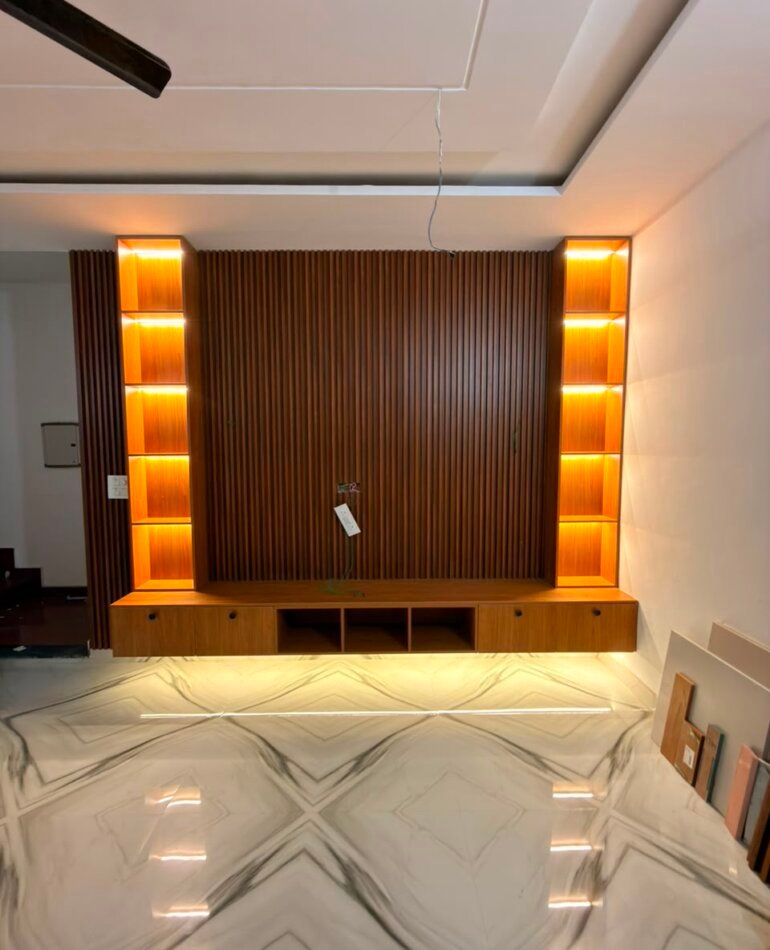 LCD panel design for modern living room