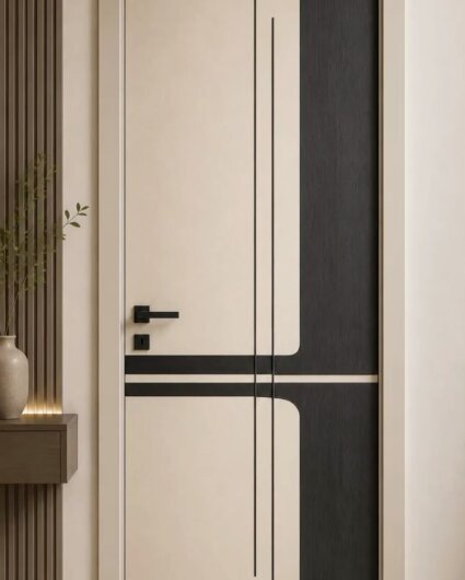 Premium wooden door design in Chandigarh