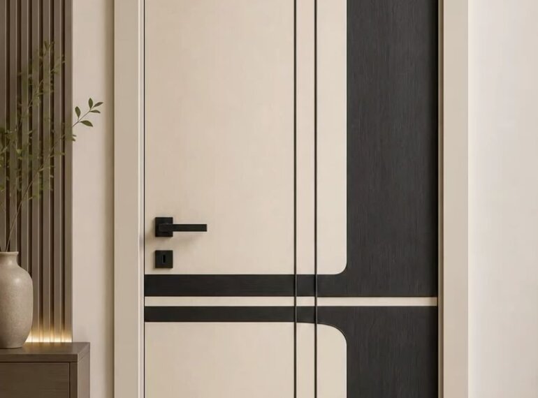 Premium wooden door design in Chandigarh
