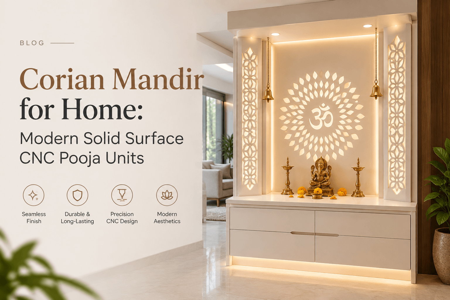 Corian Mandir for Home